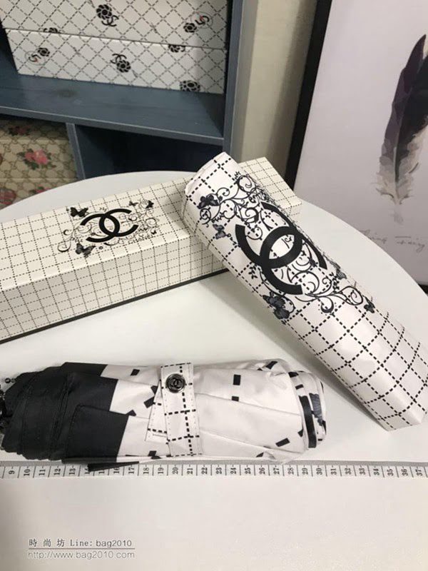 CHANEL香奈兒傘 2019香奈兒 亞太專櫃最新款 山茶花 蝴蝶 全自動UV晴雨傘 防曬隔熱 防紫外線  zm1060